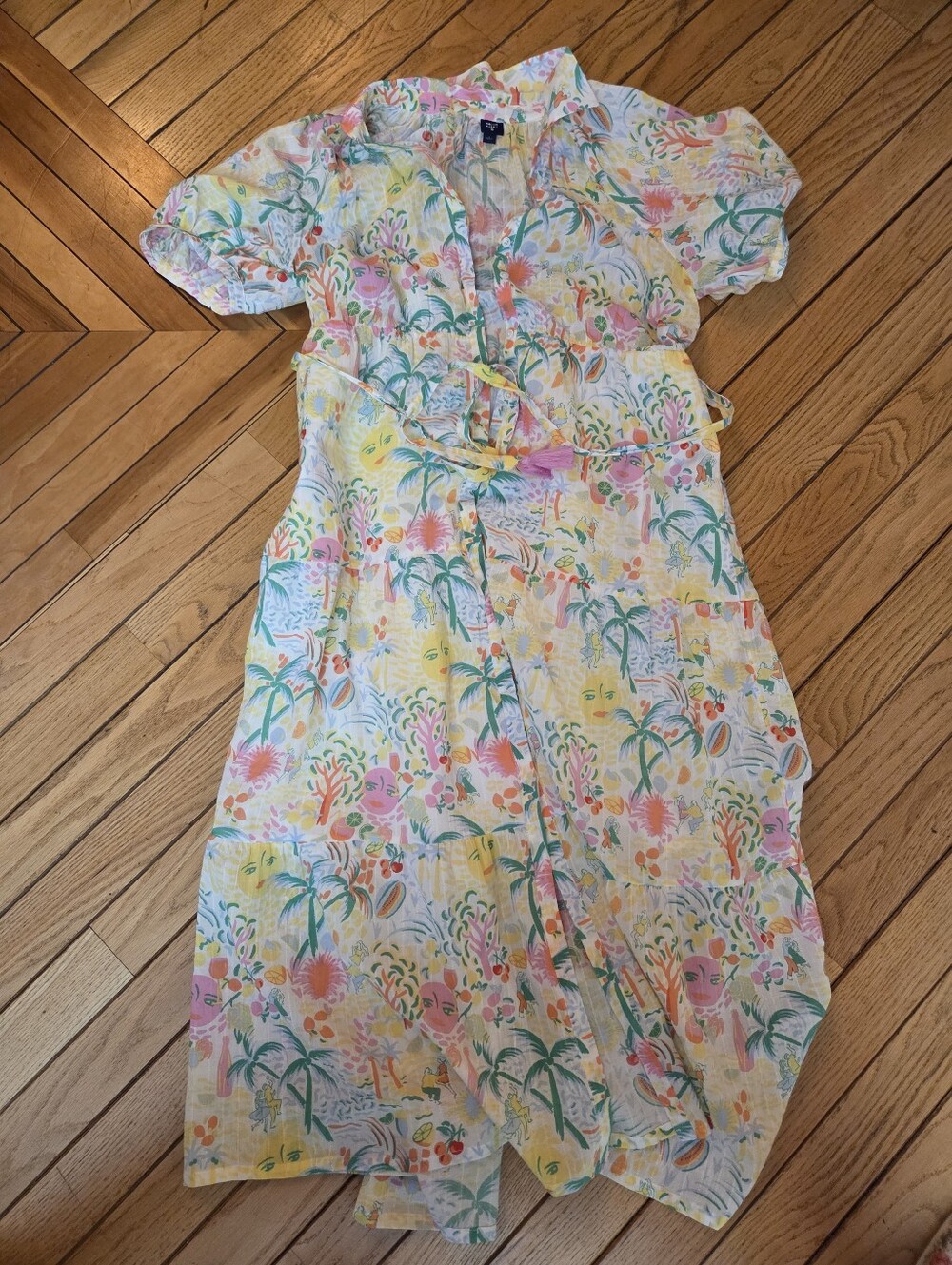 Roller Rabbit X TARGET  Vacation Short Sleeve Maxi Dress SIZE L *WORN ONCE*